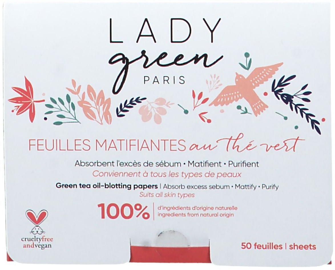 LADY green Lingettes de nettoyage matifiantes 50 pc(s) lingette(s)