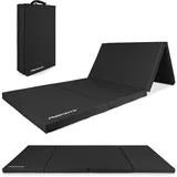 MSPORTS Turnmatte Premium klappbare Weichbodenmatte 190 x 80 x 5 cm Gymnastikmatte Sportmatte für zuhause Kinder Erwachsene (Schwarz, 190 x 80 x 5 cm)