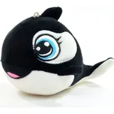 WINFRIED KÖGLER GMBH Kögler Zooballas Plüschkugel im Tierdesign Wal Kugeltier Ø 11 cm Plüsch schwarz