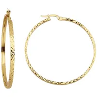 Fascination by Ellen K. Creolen 375/- Gelbgold diamantiert Ø 45mm