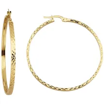 Fascination by Ellen K. Creolen 375/- Gelbgold diamantiert Ø 45mm