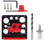 ZYNCUE Verstellbares Dübelhersteller-Set, elektrische Bohrmaschine, Rundstab-Werkzeug, Holzbearbeitung, Hilfswerkzeug mit 8 Löchern, CNC-Aluminiumlegierung, Hartmetallklinge für Profis und Heimwerker