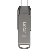 Lexar JumpDrive D400 256GB USB-A 3.0 USB-C), 3.0 - LJDD400256G-BNQNG (256 GB, USB Stick, Grau