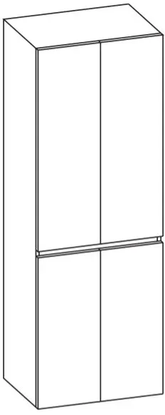 Artiqua 400 Hochschrank, Sangallo Grau quer, 400-HTT-2-60-7154-432 400-HTT-2-60-7154-432