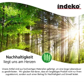 INDEKO Gardinenstange INDEKO "Inline" Gr. 1, silber (edelstahlfarben, silberfarben), L:120cm, Aluminium, Gardinenstangen, Innenlauf Komplett-Set inkl. Gleitern und Montagematerial