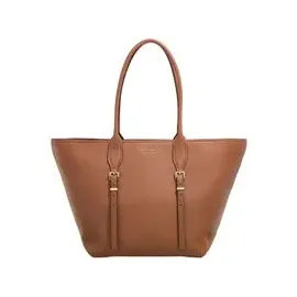 Michael Kors Lg Buckle Tote Shopper Leder Brown