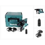 Makita DHR 281 GJ Brushless Akku Bohrhammer 28 mm 2x 18 V für SDS-PLUS mit Schnellwechselfutter im Makpac + 2x 6,0 Ah Akku - ohne Ladegerät