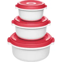 Emsa Frischhaltedose rund rot/weiß 1 l