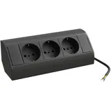 Bernstein 3-fach Steckdosenleiste für Ecken Ideal zum Nachrüsten in Spiegelschränke und Badmöbel-sets