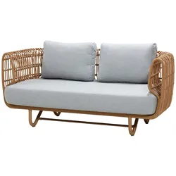 Cane-line - Nest 2-Sitzer Sofa Outdoor, natur / hellgrau