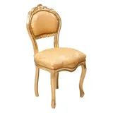 Biscottini Gepolsterter Stuhl aus Massivholz 93 x 42 x 42 cm – Esszimmerstühle – Vintage-Stühle im Louis XVI-Stil – Sessel für Schlafzimmer – Wohnkultur
