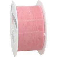 Präsent C.E. Pattberg Sheer Organzaband Hellrosa, 25 m Geschenkband zum Einpacken von Geschenken, 40 mm Breite, Zubehör zum Dekorieren & Basteln, Dekoband