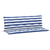 vidaXL Gartenbank-Auflagen 2 Stk. Blau&Weiß Gestreift 150x50x7cm Stoff