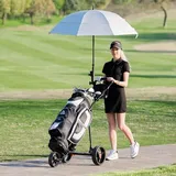 lifezeal GOPLUS Golftrolley Faltbarer Golfwagen mit 3 Rädern, Golf Cart aus Eisen, inkl.Trinkflaschenhalter, Schirmhalter &... - Schwarz