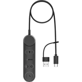 JABRA Engage 50 II Stereo Headset USB-C/A + Link-Adapter (Steuereinheit), UC-Version