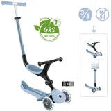 Globber 3-in-1 Fahrzeug Go-Up Active Lights Eco blaubeere mit Leuchtrollen