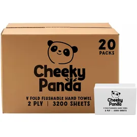 The Cheeky Panda Papierhandtücher V-Falz 20 x 160 St.