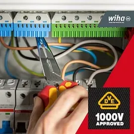 Wiha Flachrundzange Professional electric mit Schneide gerade Form in Blister 160 mm