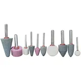 HTI-Living Schleifstift Schleifstein-Set 10 tlg. passend für Bohrmaschine, ø 20 mm, Zylinderschaft, Set, 10-St., 1 10-teiliges Set, Polierstifte Schleifstifte schwarz