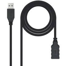 NANOCABLE USB-A auf USB-A 3 m Schwarz