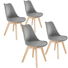 Tectake tectake® Esszimmerstühle Friederike 4er Setgrau