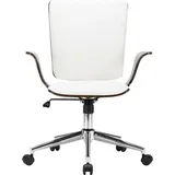 vidaXL Drehbarer Bürostuhl Kunstleder Weiß