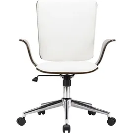 vidaXL Drehbarer Bürostuhl Kunstleder Weiß