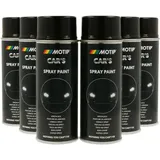MOTIP CAR'S Sprühlack Schwarz Glänzend 6 x 400 ml - Sprühfarbe
