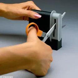 Fiskars Classic Clip-Sharp Scherenschärfer, Scheren Schärfer, Scherenschleifer, Schleifstein, Kunststoff, 1000812