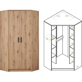 marmex möbel Eckschrank Grant Set 17A 195 x 195 x 40 cm Braun