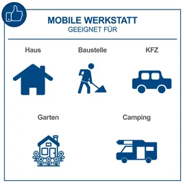 SCHEPPACH Werkzeugkoffer TB150 101-tlg. blau 32,0 x 15,0 x 46,0 cm