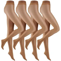Feinstrumpfhose CAMANO "fine everyday", Damen, Gr. 42, braun (hellbraun), Obermaterial: 90% Polyamid, 10% Elasthan, unifarben, elastisch, Strumpfhosen, mit leicht verstärkte, kaum sichtbare Fußspitze