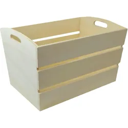 Espírito rebelde Holzkiste im Kistenstil 40x28x25 cm – Vielseitig: Spielzeugaufbewahrung, Gemüsekiste, Foto-, Buch- und Vinyl-Aufbewahrung