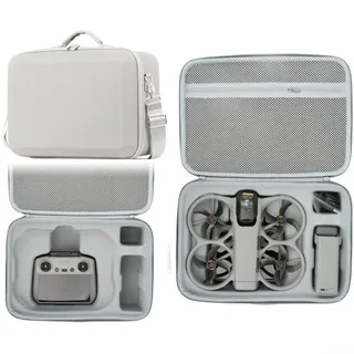 Tasche Kompakter Koffer für DJI Avata 360 Drohne und Controller-Zubehör mit Tragegurt und Propellerhalterungen, wasserdichter & stoßfester(Gray)