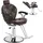 Physa Ilford Friseurstuhl mit Kopfstütze und Fußstütze - braun - Braun