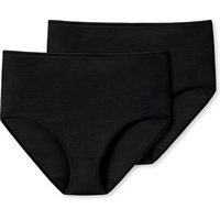 SCHIESSER Slip mit Streifenmuster im 2er-Pack Modell Modal Essentials Midi, Schwarz, 44