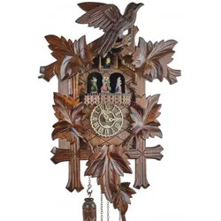 Trenkle -Kuckucksuhr mit Musik und Tanzfiguren Quarz Uhrwerk 48cm- 7301 QMT HZZG