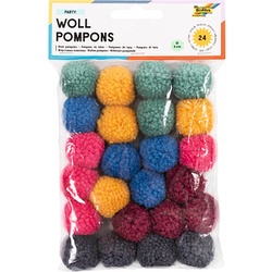 folia Pompons farbsortiert Party Ø 3,0 cm 24 St.