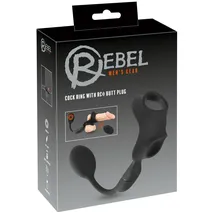 REBEL - Penisring mit Analplug 1 St Analdehner