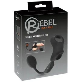 REBEL - Penisring mit Analplug 1 St Analdehner