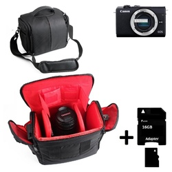 K-S-Trade Kameratasche für Canon EOS M200, Kameratasche Fototasche Umhängetasche Schultertasche Zubehör schwarz