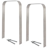 TRUTZHOLM Fahrradständer 2 x Fahrradanlehnbügel 117 x 80 cm Edelstahl 13 mm grau Fahrradständer grau