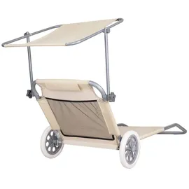 SPRINGOS Sonnenliege 200 x 70 x 100 cm Beige