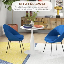 Homcom Esszimmertisch 70 x 74 x 70 cm weiß
