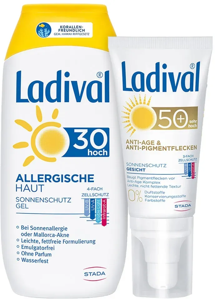 Sonnenset Allergie Ladival allerg. Haut, Gel, LSF 30 & LadivalAnti Pigmentflecken Creme LSF 50+ 1 Set