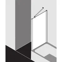 Kermi Pega Seitenwand verkürzt auf Badewanne PETVD07516VNK 75x160cm, silber hochglanz ESG Arena C
