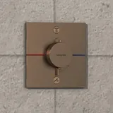 Hansgrohe ShowerSelect Comfort E Duschthermostat eckig für 2 Verbraucher Brushed Bronze 15572140