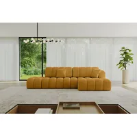 altdecor Ecksofa Cord 2-Sitzer Senfgelb