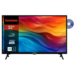 Telefunken XH32SO550SD Smart TV 32 Zoll Fernseher (HD Smart TV, HDR, Triple-Tuner, DVD-Player) inkl. 6 Monate HD+