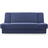 mb-moebel Sofa mit Schlaffunktion und Bettkasten, Kippsofa Klappsofa Schlafsofa Clic-Clack Couch für Wohnzimmer Federkern Sofagarnitur Polstersofa 92x192x85cm - Cyprus (Dunkelblau - Soro 76)